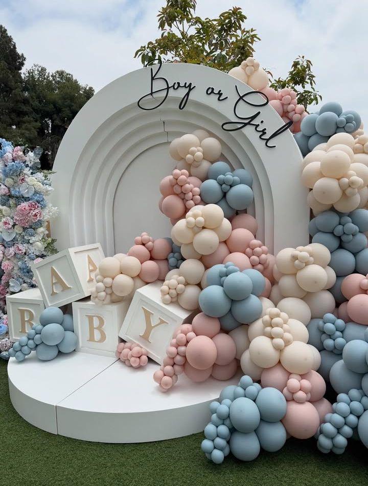 Luxury baby shower decor with premium styling & props